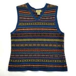 Limited Vintage Multicolor Striped Lambswool Vest